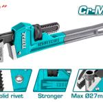 TOTAL THT170806 Pipe wrench8" مفتاح مواسير