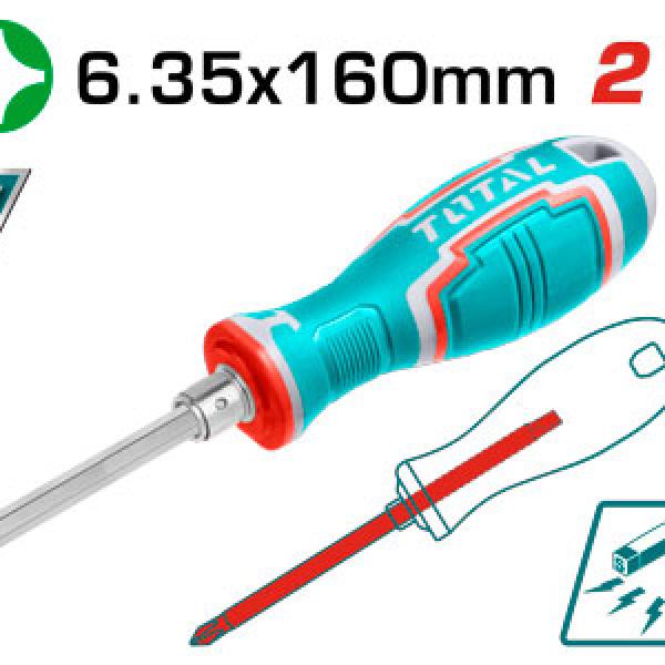 TOTAL THT250206 2 IN 1 Screwdriver set مفك قلاب