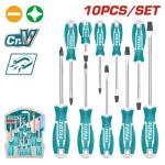 TOTAL THT250610 10 Pcs screwdriver set طقم مفكات