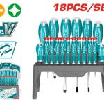 TOTAL THT250618 18 PCS SCREWDRIVER SET طقم مفكات 18 قطعة