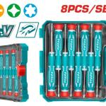 Total THT250826 طقم مفكات الكتروني 8 قطع