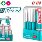 TOTAL THT250906 INTERCHANGEABLE SCREWDRIVER SET 9 PCS طقم مفكات 9 قطع