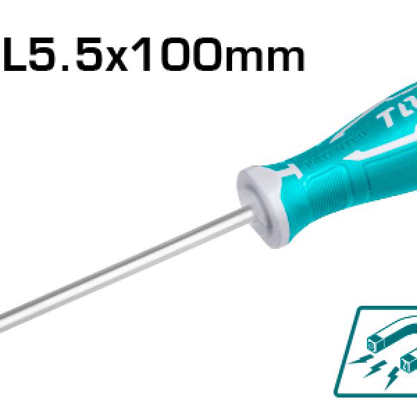 Total THT265100 Slotted screwdriver SL5.5x100 مفك عادي S2