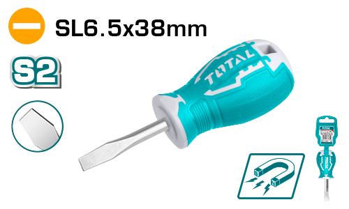 Total THT266038 Slotted screwdriver SL6.5x38 مفك عادي S2