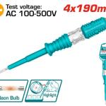 TOTAL THT291908 Test pencil 4x190mm مفك تستر كبير