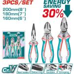 Total THT2K0301S 3 Pcs high leverage pliers طقم زراديات 3 قطع ثقيل