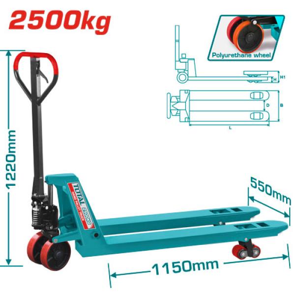 TOTAL THT301251 Hand pallet truck جك طبالي 2.5 طن
