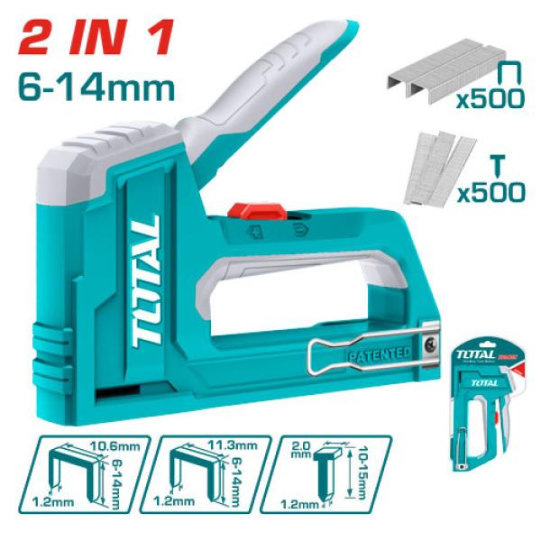Total THT31146مكبس تنجيد يدوي مسمار+كلبس 6-14 ملم