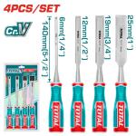Total THT41K0401 4 Pcs wood chisel set طقم سنسيل 4 قطع