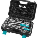 TOTAL THT421441 44 pcs 1/4″ + 1/2″ Socket Set طقم بوكس