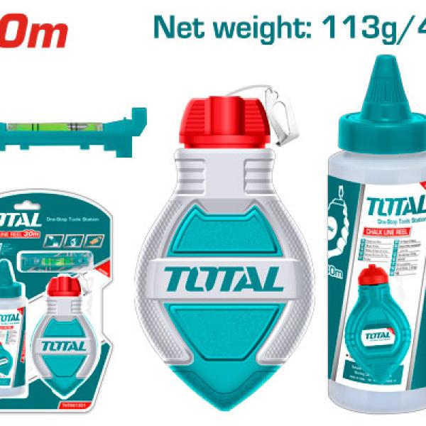 TOTAL THT661301 Chalk line reel 30m خيط علام مع بودرة
