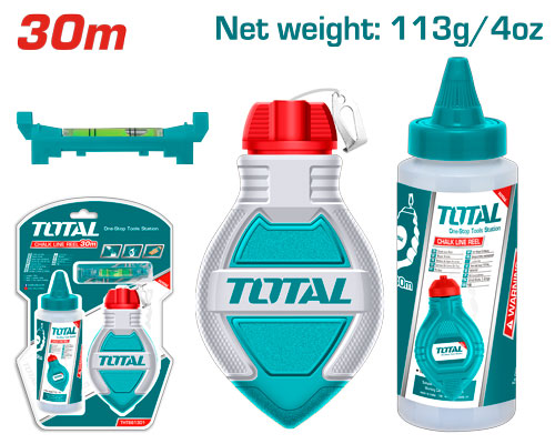 TOTAL THT661301 Chalk line reel 30m خيط علام مع بودرة