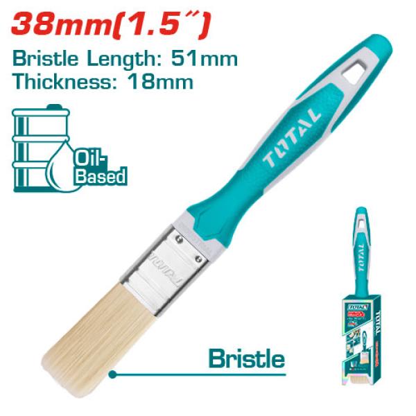 Total THT84156 Paint brush (plastic handle covered rubber) 1.5" فرشاية دهان ثقيل يد بلاستيك