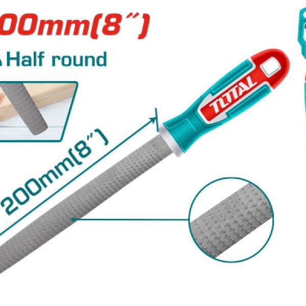 مبرد خشب نصف دائره 8" TOTAL THT91686