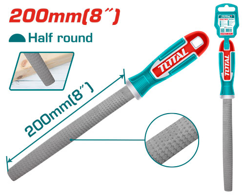 مبرد خشب نصف دائره 8" TOTAL THT91686