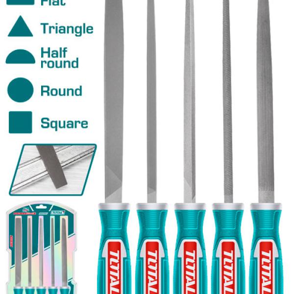 Total THT918516 طقم مبرد حديد 5 قطع 8 انش