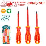 Total THTIS036 3 Pcs insulated screwdriver set طقم مفكات معزول 3 قطع