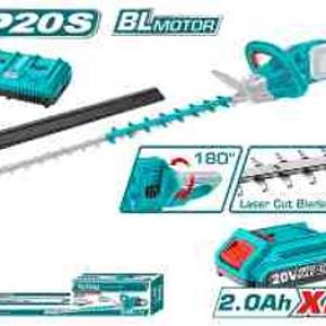 Total THTLI400282 مقص سياج شحن 40 فولت صناعي مع 2 بطارية وشاحن