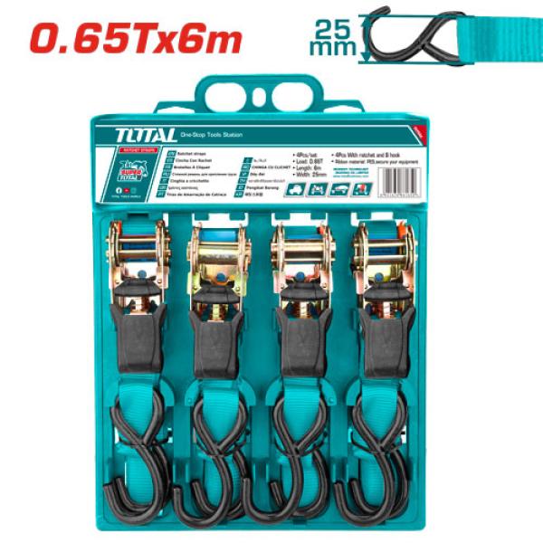 Total THTRS065606 طقم طقطيقة شد 4 قطع 6 متر