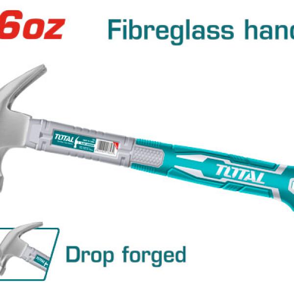 Total THTS7316 Claw hammer شاكوش يد فيبر 450 غم
