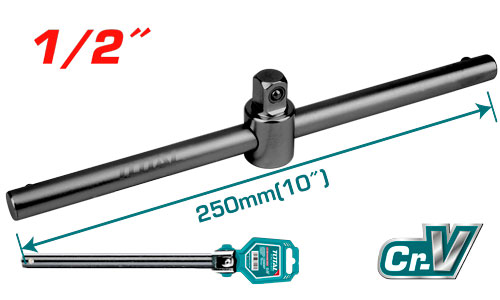 TOTAL THTSTB12106 1/2" DR.Sliding T-bar 10" 250mm يد سحاب
