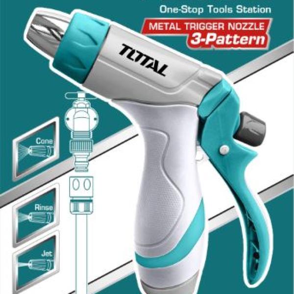 Total THZATN1031 Metal trigger nozzle فرد رش ماء راسية حديد 3 حركات