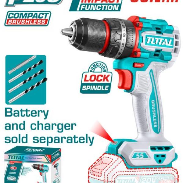 Total TIDLI205581 درل شحن 20 فولت 55 نيوتن بدون بطاريات