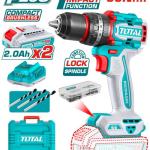 Total TIDLI20668 درل شحن 20 فولت 66 نيوتن مع 2 بطارية 2 أمبير جوزة حديد 13 ملم