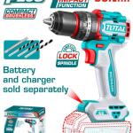 Total TIDLI206681 درل شحن 20 فولت 66 نيوتن بدون بطاريات جوزة حديد 13 ملم