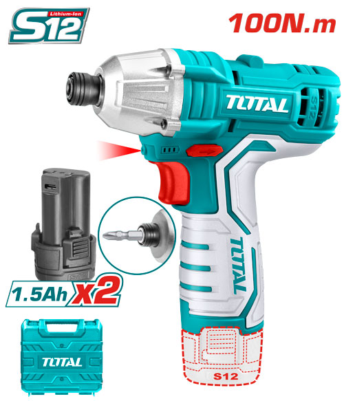 Total TIRLI1201 Lithium-Ion impact driver درل شد براغي 12 فولت