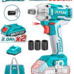 TOTAL TIWLI2001 Lithium-Ion impact wrench 20V درل بوكس بناشر 1/2" شحن 2 بطارية وشاحن