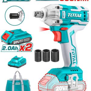 TOTAL TIWLI2001 Lithium-Ion impact wrench 20V درل بوكس بناشر 1/2" شحن 2 بطارية وشاحن