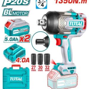 Total TIWLI20135 درل شحن 20 فولت 1350 نيوتن مع 2 بطارية 5 أمبير وشاحن
