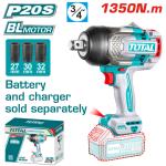 Total TIWLI201351 درل شحن 20 فولت بوكس 1350 نيوتن بدون بطارية