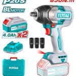 Total TIWLI2085 درل بوكس 850 نيوتنمع 2 بطارية 4 أمبير وشاحن TDRLI2060151