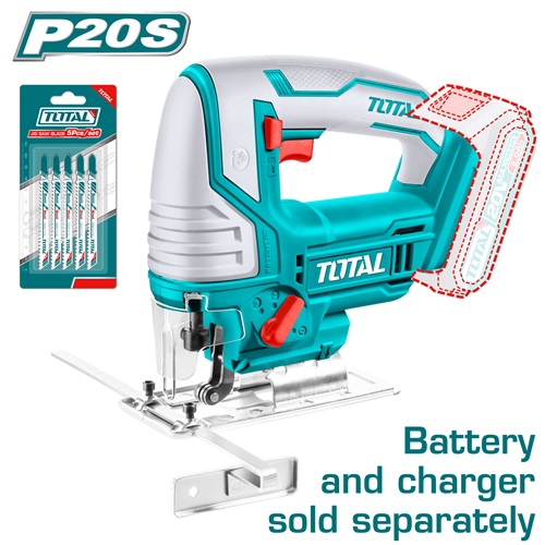 TOTAL TJSLI8501 Lithium-Ion jig saw 20V تخريقة شحن بدون بطارية