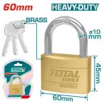 TOTAL TLK32602 Heavy duty brass padlock قفل نحاس 60 ملم