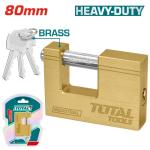 TOTAL TLK32803 Heavy duty brass block padlock قفل نحاس 80 ملم مربع