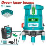 TOTAL TLL305205 Green laser beams جهاز ليزر دائري متحرك 5 خط اخضر مع ستاندWorking Range: 0~30 m