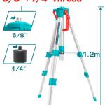 Total TLLT01152 Tripods for laser levels ستاند ليفل 1200 ملم +عدسة عيار