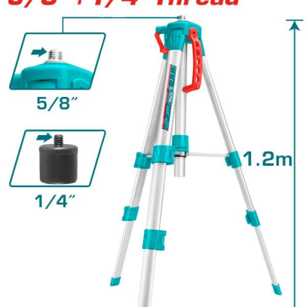 Total TLLT01152 Tripods for laser levels ستاند ليفل 1200 ملم +عدسة عيار