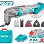 Total TMLI20228 ماكنة متعددة رجاج 20 فولت مع بطارية وشاحن + طقم اكسسوارات