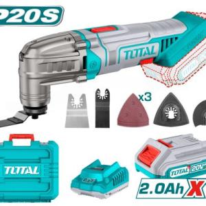Total TMLI20228 ماكنة متعددة رجاج 20 فولت مع بطارية وشاحن + طقم اكسسوارات