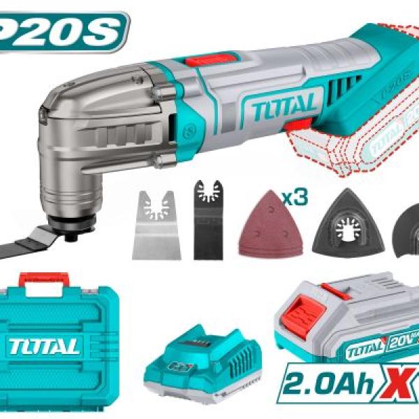 Total TMLI20228 ماكنة متعددة رجاج 20 فولت مع بطارية وشاحن + طقم اكسسوارات