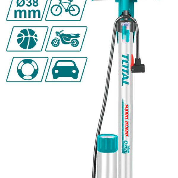 Total TMPP4501 Hand pump 160 PSI منفاخ هواء يدوي ثقيل مع ساعه