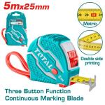 متر كوتشوك TOTAL TMT126052M Steel measuring tape 5mx25mm