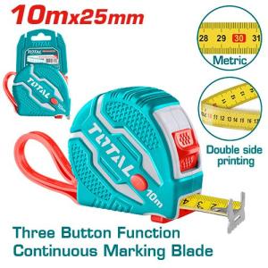 TOTAL TMT126101M Steel measuring tape 10mx25mm متر