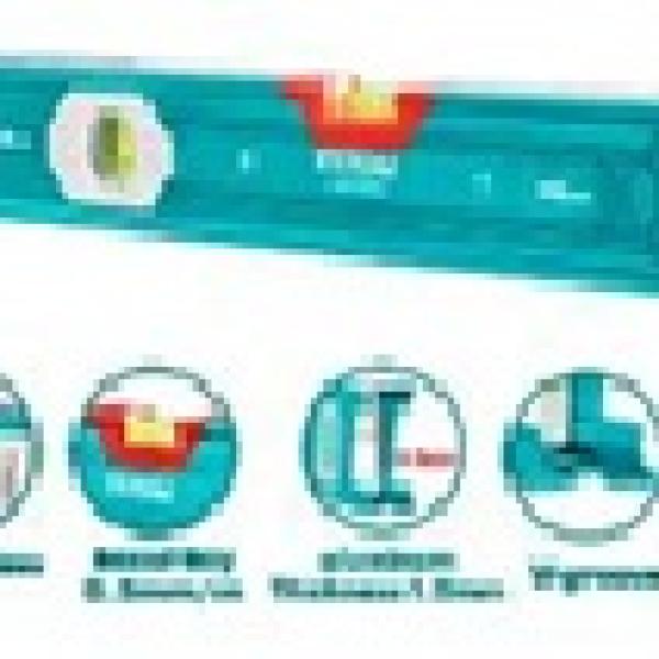 Total TMT24056 Spirit level(With powerful magnets) 40cm ميزان ماء مغناطيس ثقيل