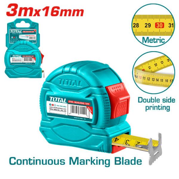 Total TMT34316M Steel measuring tape متر 3*16 ملم عرض خاص