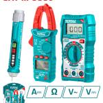 Total TMT43028 طقم الكتروني كلامب ميتر + ملتي ميتر + فاحص فولتية